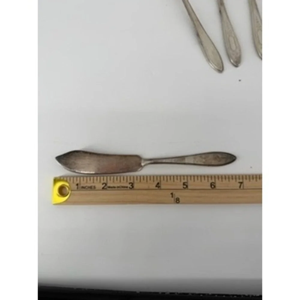 1847 Rogers Bros Argosy Silverplate Flatware Set 7pc Teaspoon Butter Knife Sugar